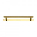 M Marcus Heritage Brass Knurled Design Cabinet Pull with Plate 160mm Centre to Centre